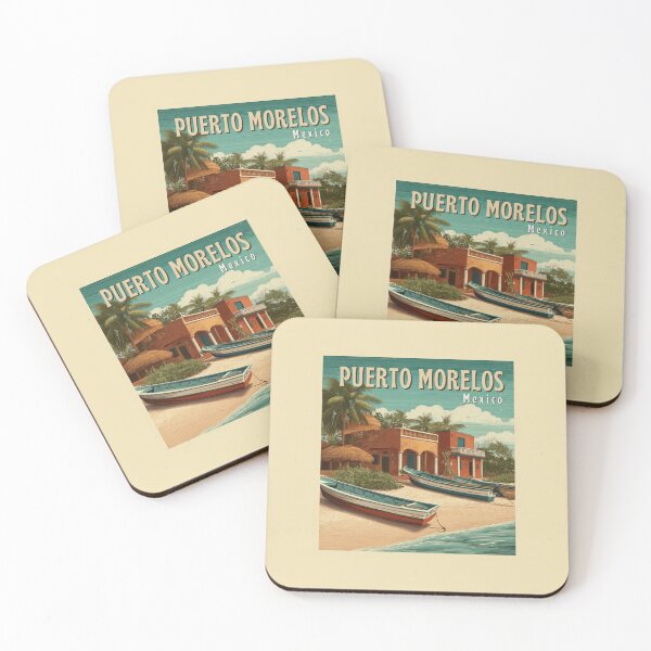 Item preview, A Vintage Travel Art of Puerto Morelos - Mexico  designed and sold by GoodOldVintage.