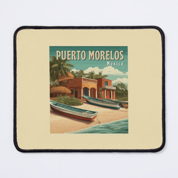 Item preview, A Vintage Travel Art of Puerto Morelos - Mexico designed and sold by GoodOldVintage.