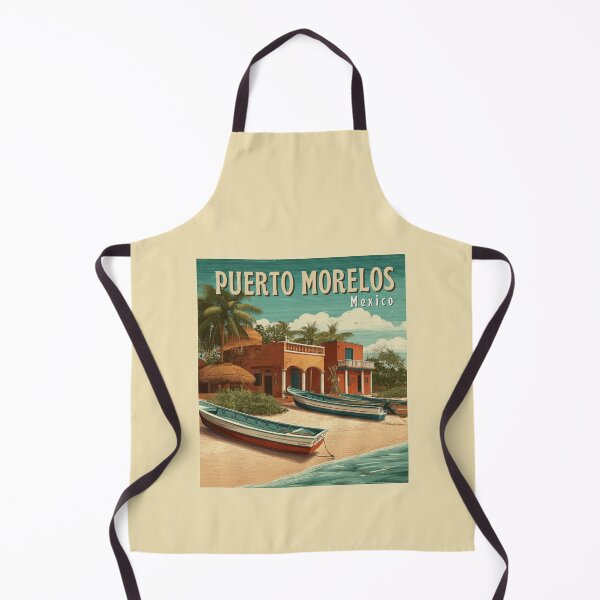 Item preview, A Vintage Travel Art of Puerto Morelos - Mexico designed and sold by GoodOldVintage.