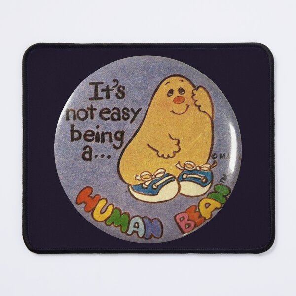 Item preview, Human Bean | Vintage Pin Badge Reprint | Retro Distressed Activism Button, Political Statement, Anti-War, Social Justice, Radical New Age Rebellion, Grunge Style Collectible designed and sold by Two Otters Co.