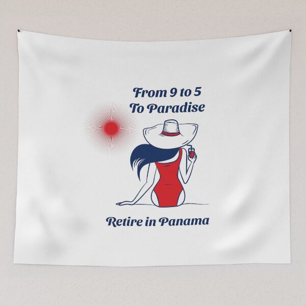 Item preview, From 9 to 5, To Paradise. Retire in Panama  designed and sold by JoeVee-Int.
