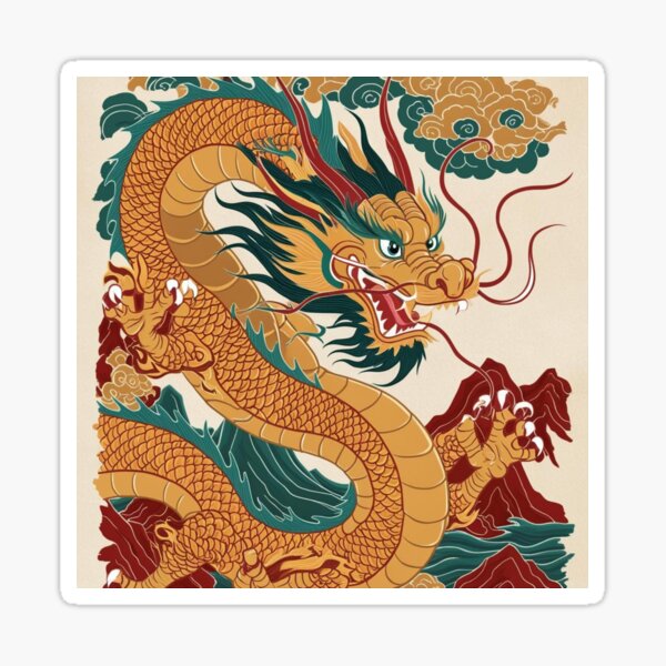 Aperçu de l'œuvre Le dragon chinois créée et vendue par DigitArtFactory.