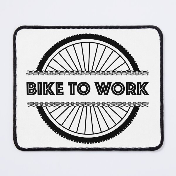 Item preview, Bike to Work - Art urban bicycle, classic wheel tire, quote: designed and sold by Pedal Canvas.
