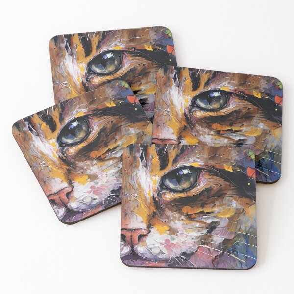 Artikelvorschau, Intensiver Katzenblick – Abstrakte Farbe entworfen und verkauft von caracatita75.