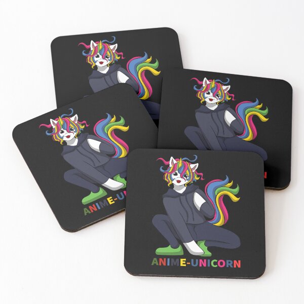 Item preview, Anime Unicorn Creature – Manga Style – Rainbow Mane designed and sold by KolbaVison.
