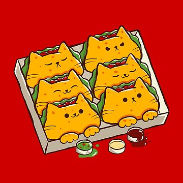 Artwork thumbnail, Taco Cats Funny Food by Tobe Fonseca by Tobe Fonseca®