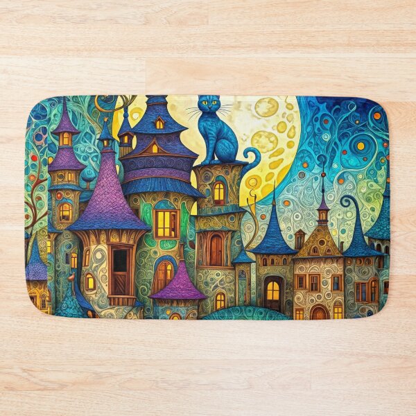 Item preview, Black Cat on a Roof designed and sold by Beyond The Canvas.