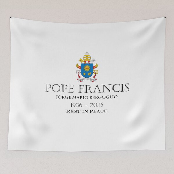 Item preview, Respectful Pope Francis Tribute 2025 | Memorial Art for All Ages | Vatican Catholic Design designed and sold by CELTIC-DESIGNS.