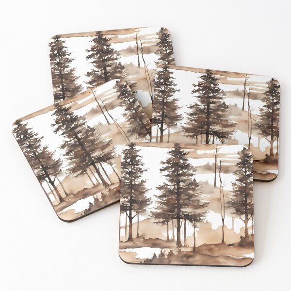 Item preview, Brown Silhouette Trees designed and sold by CalmnessbyChoice.