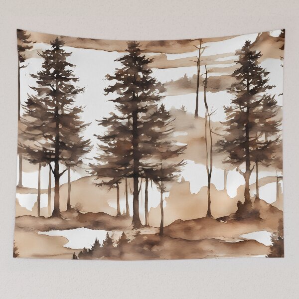 Item preview, Brown Silhouette Trees designed and sold by CalmnessbyChoice.