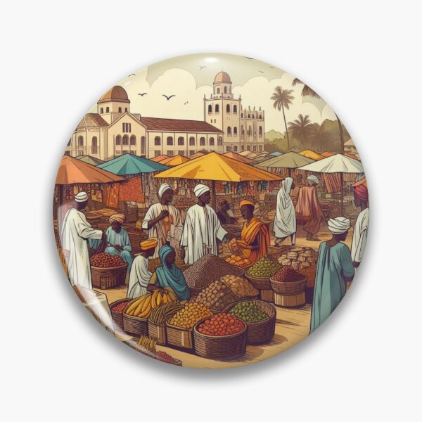Item preview, Colorful Banjul City Traditional Market Design – Unique Art for Travel Lovers on Apparel & Accessories designed and sold by knalpot-design.