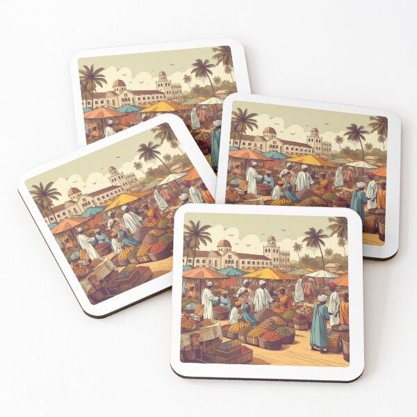 Item preview, Colorful Banjul City Traditional Market Design – Unique Art for Travel Lovers on Apparel & Accessories designed and sold by knalpot-design.