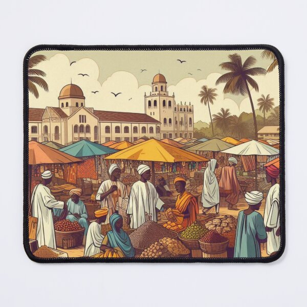 Item preview, Colorful Banjul City Traditional Market Design – Unique Art for Travel Lovers on Apparel & Accessories designed and sold by knalpot-design.