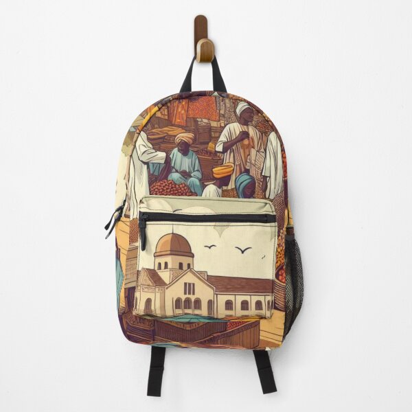 Item preview, Colorful Banjul City Traditional Market Design – Unique Art for Travel Lovers on Apparel & Accessories designed and sold by knalpot-design.