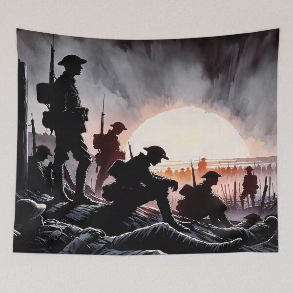 Item preview, Dawn of Sacrifice: The Great War Remembered WW1 Art designed and sold by Very Peculiar.