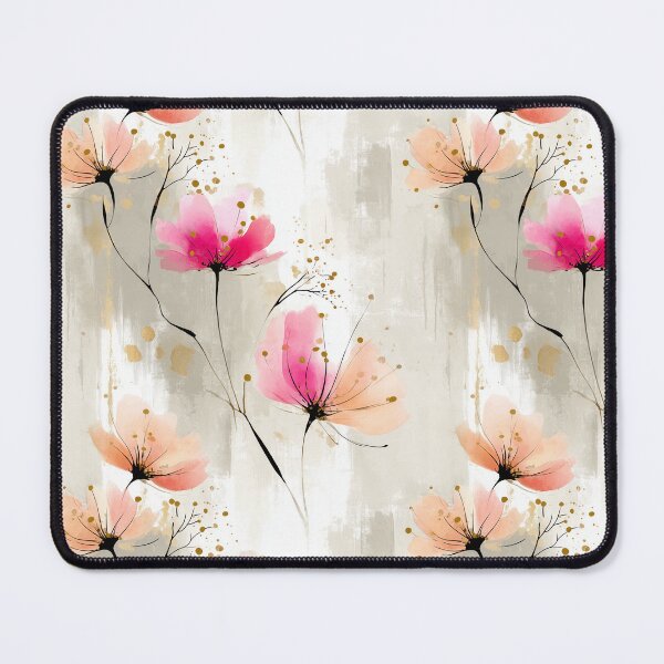 Item preview, Soft Petal Waltz – Blush Pink Floral Dance on Cream Canvas designed and sold by Moisky Patterns.