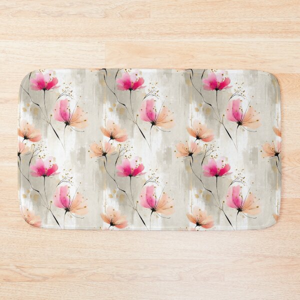 Item preview, Soft Petal Waltz – Blush Pink Floral Dance on Cream Canvas designed and sold by Moisky Patterns.
