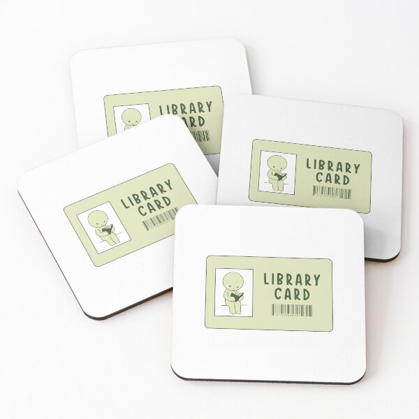 Item preview, smiski reading library card sticker kindle designed and sold by simpleactivist.