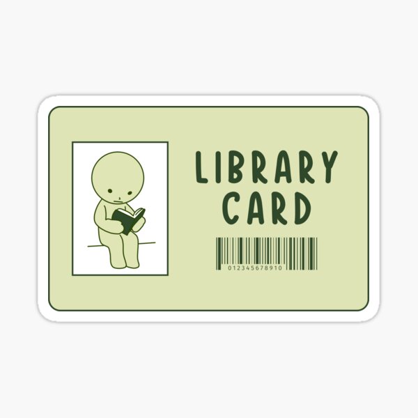 Vista previa del artículo con la obra «Pegatina para tarjeta de biblioteca de lectura de Smiski para Kindle», diseñado y vendido por simpleactivist.