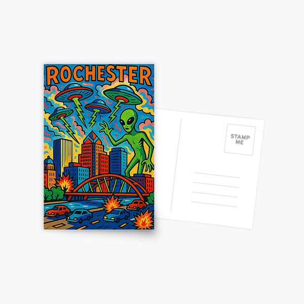 Item preview, Pop Art Alien Invasion Rochester NY designed and sold by The Bold Brush.