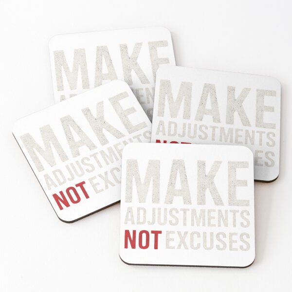 Item preview, Make Adjustments Not Excuses design for mental strength For discipline-driven people, runners, and fitness lovers designed and sold by puurfectcat.