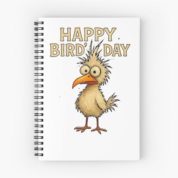 Item preview, Happy Bird's Day – Funny Cartoon Bird with Wild Feathers designed and sold by lamp148.