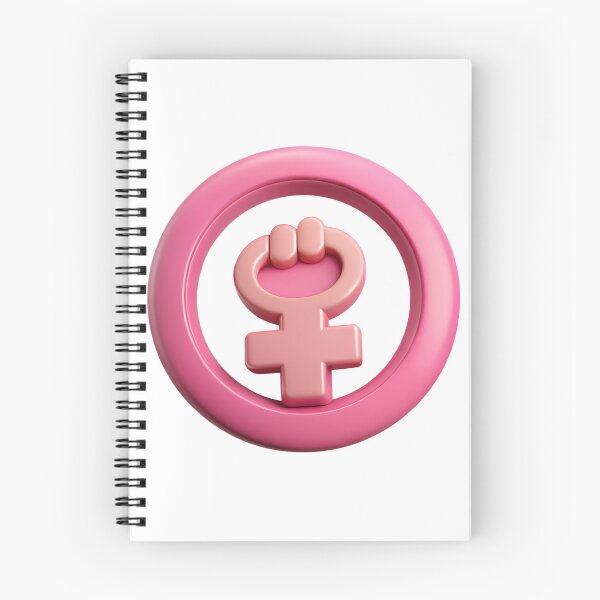 Aperçu de l'œuvre Symbole de pouvoir féministe – Emblème rose 3D créée et vendue par Anastasiia Lang.