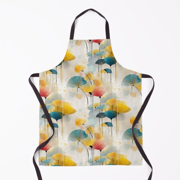Artikelvorschau, Golden Breeze – Moderner botanischer Tanz in Gelb, Blau und Blaugrün entworfen und verkauft von Moisky Patterns.