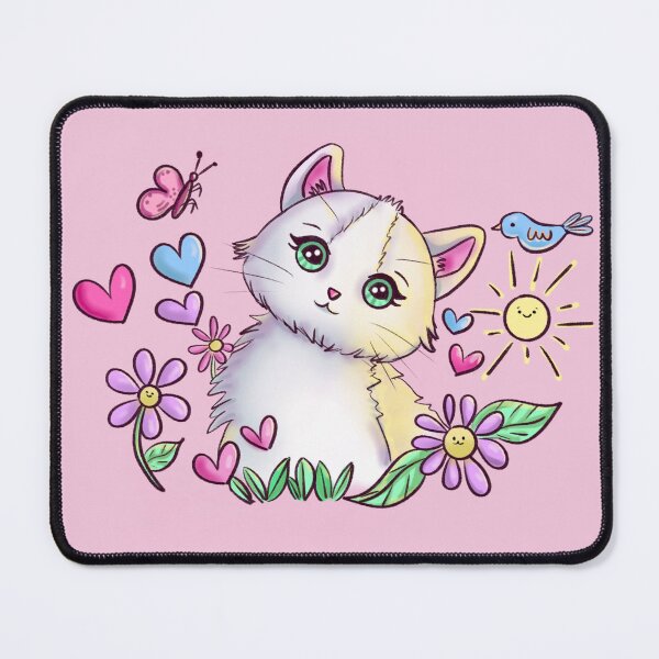 Item preview, Kawaii cute kitten on a sunny day outdoor designed and sold by altairaleon.