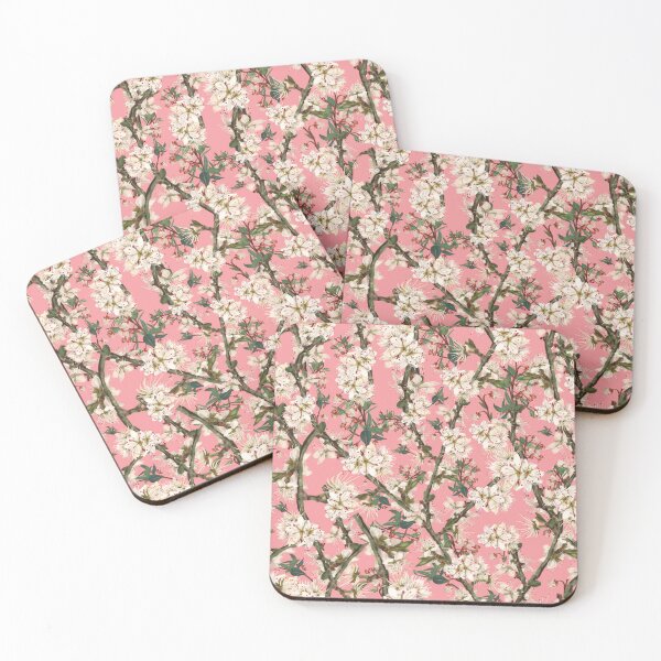 Item preview, Cherry Blossom On Bright Pink Feminine Print designed and sold by bureinkk.