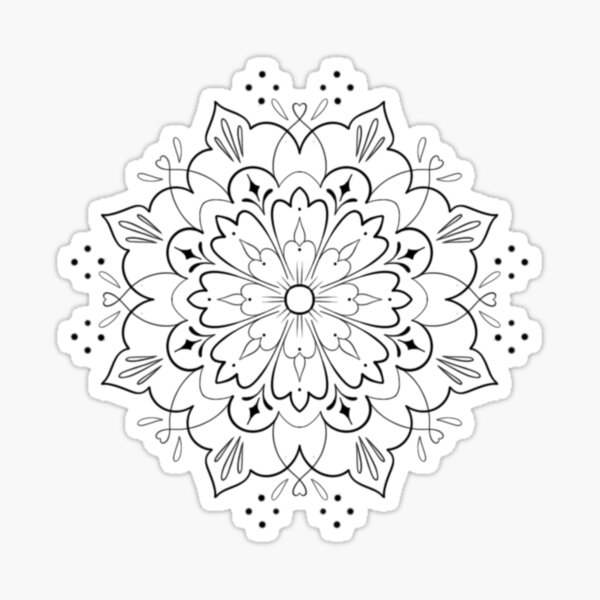 Item preview, Flower mandala designed and sold by luna0sky.