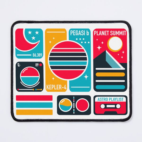 Item preview, Retro futuristic planet guide designed and sold by JennyPrintsUK.