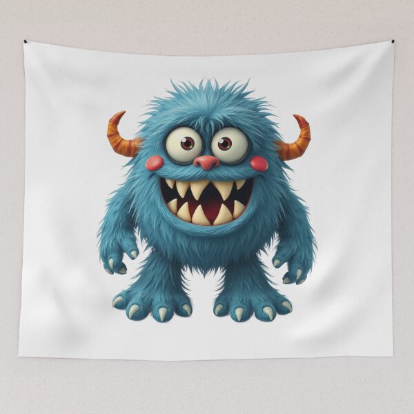 Item preview, Cute fluffy monster  designed and sold by Awesome Things.