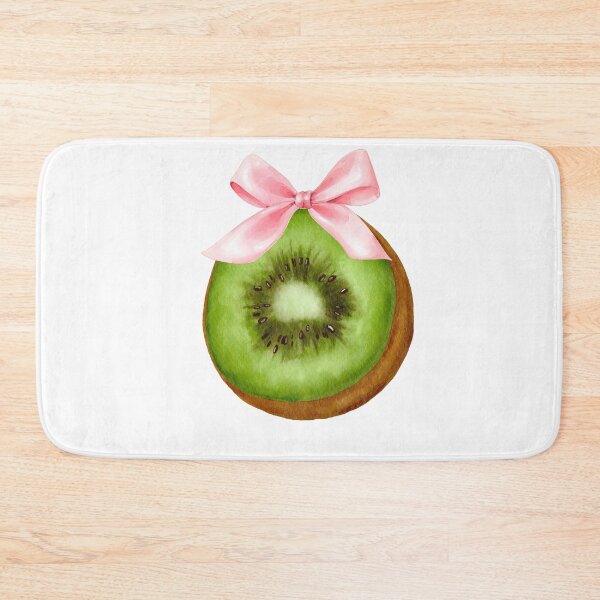 Item preview, Kiwi Fruit with Pink Bow – Coquette Summer Fruit Illustration designed and sold by DivinePassion.