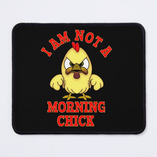 Item preview, NOT A MORNING CHICK Cartoon AngryYellow Chicken designed and sold by carolina1.