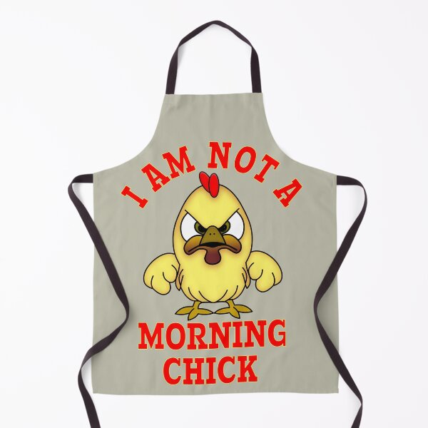 Item preview, NOT A MORNING CHICK Cartoon AngryYellow Chicken designed and sold by carolina1.