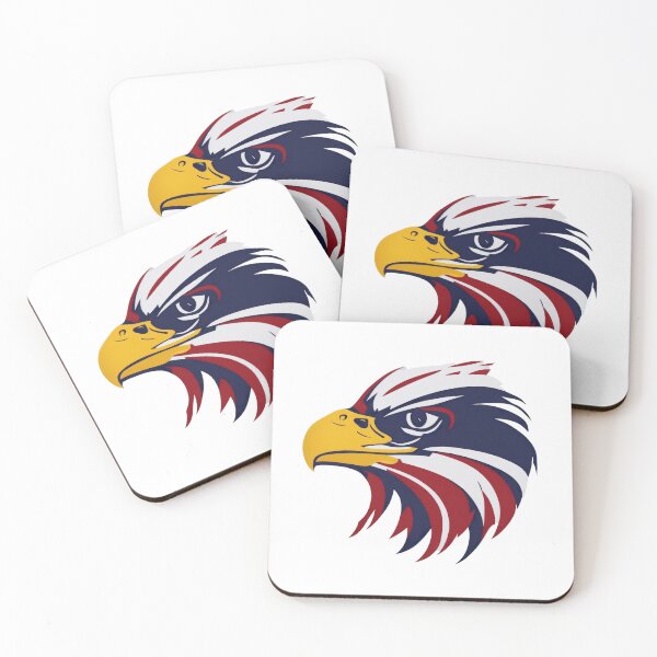 Item preview, portrait of an eagle against the background of the flag designed and sold by jkrphoto.