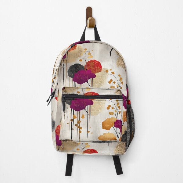 Item preview, Crimson Cascade – Bold Autumn Floral Art in Plum, Gold, and Charcoal designed and sold by Moisky Patterns.