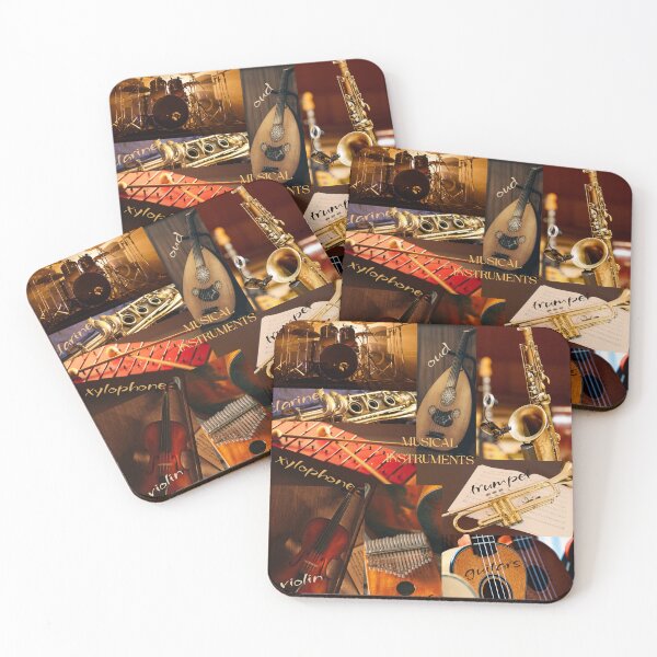 Item preview, Musical Instruments Collage Graphic designed and sold by BrightrDayMusicArt.