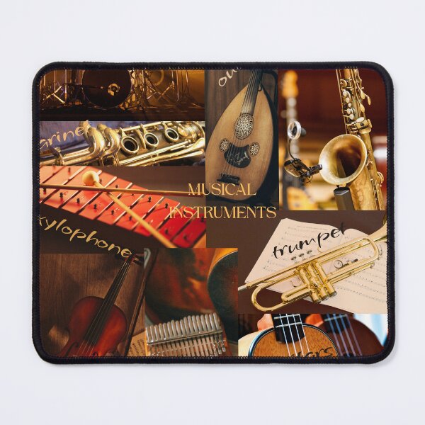Item preview, Musical Instruments Collage Graphic designed and sold by BrightrDayMusicArt.