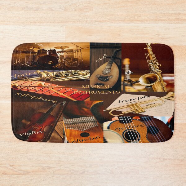 Item preview, Musical Instruments Collage Graphic designed and sold by BrightrDayMusicArt.