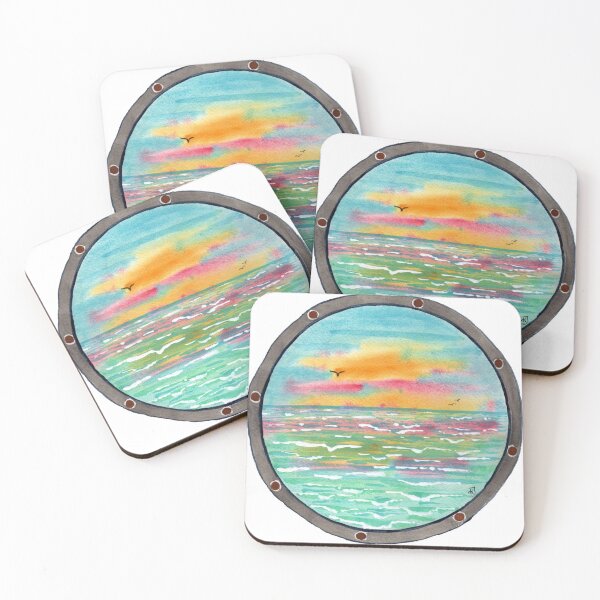 Item preview, Through The Porthole! Ocean Watercolor designed and sold by K Jolly Art .