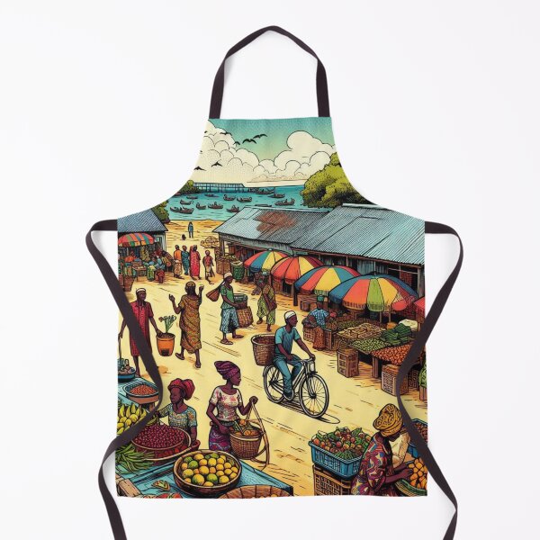 Item preview, Bangui City Traditional Market Design – Vibrant Cultural Artwork for Travel Lovers on Clothing & Stylish Accessories designed and sold by knalpot-design.
