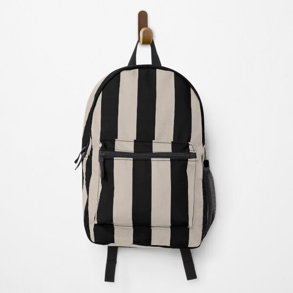 Item preview, Beige Black Wide Vertical Stripes designed and sold by Feeling Artsy.