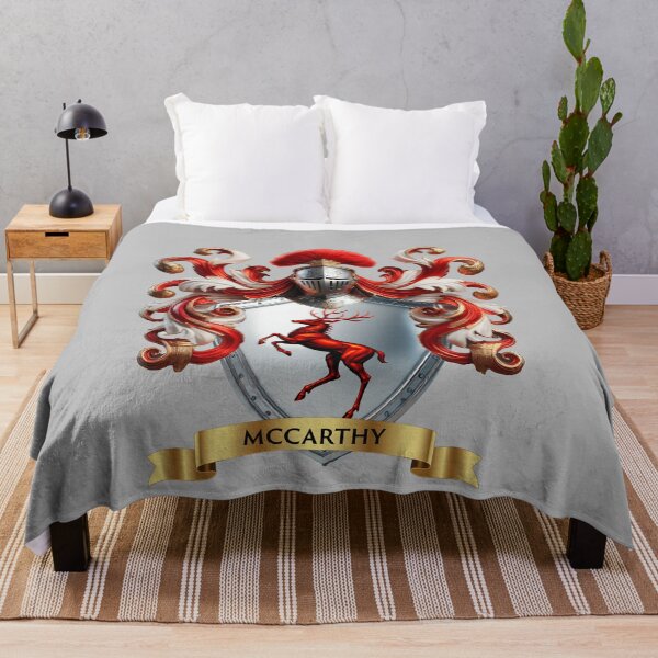 Item preview, McCarthy Family Crest – Proud Ancestral Coat of Arms with Stag Emblem designed and sold by Highlandkings.