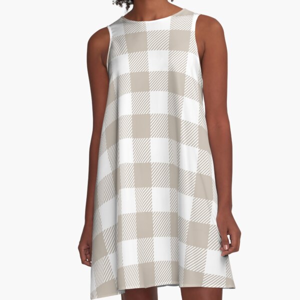 Item preview, Beige and White Gingham Print All Over designed and sold by Feeling Artsy.