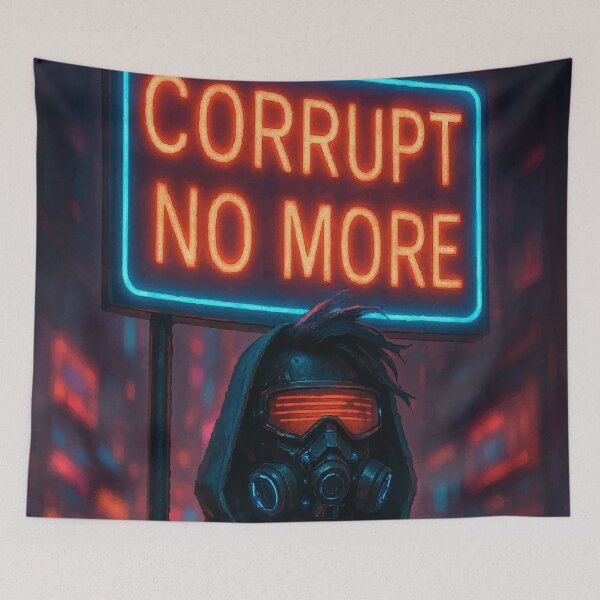 Item preview, Corrupt No More: Neon Resistance designed and sold by AbstractAnom.