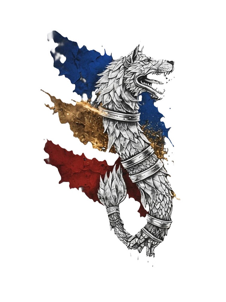 Romanian Flag and Dacian Wolf Sticker