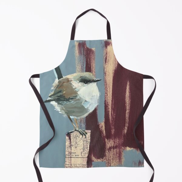Item preview, Fairy Wren with abstract background. designed and sold by Cat Leonard.