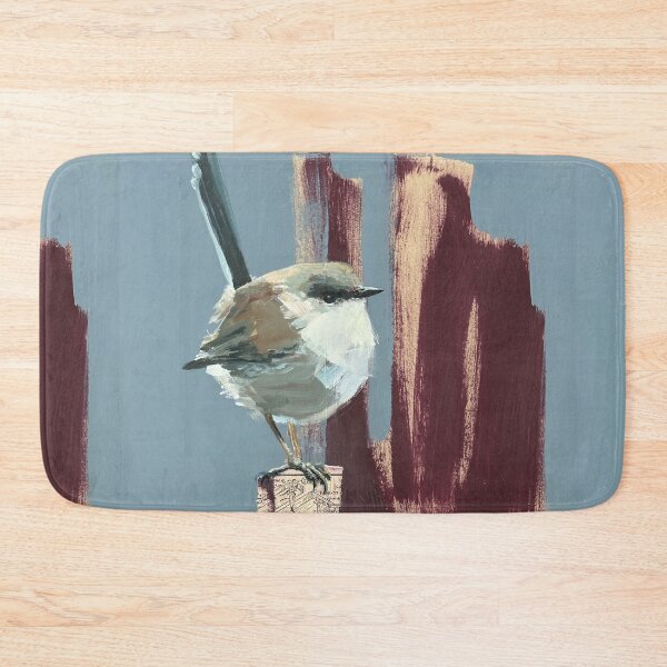 Item preview, Fairy Wren with abstract background. designed and sold by Cat Leonard.